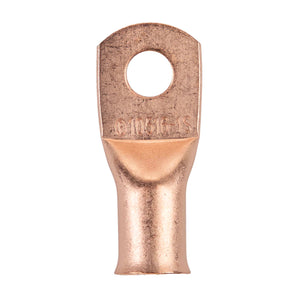 Install Bay CUR10516 uninsulated ring terminal 1/0 gauge copper terminal with 5/16 inch opening