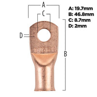 Thumbnail for Install Bay CUR10516 Copper Uninsulated Ring Terminal 1/0 Gauge 5/16