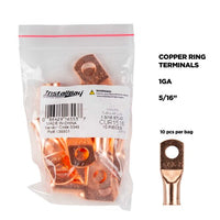 Thumbnail for Install Bay CUR1516 Copper Uninsulated Ring Terminal 1 Gauge 5/16