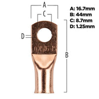 Thumbnail for Install Bay CUR1516 Copper Uninsulated Ring Terminal 1 Gauge 5/16