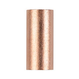 Uninsulated butt connector for electrical wiring, featuring a copper construction, durable and reliable for 2/0 gauge applications.
