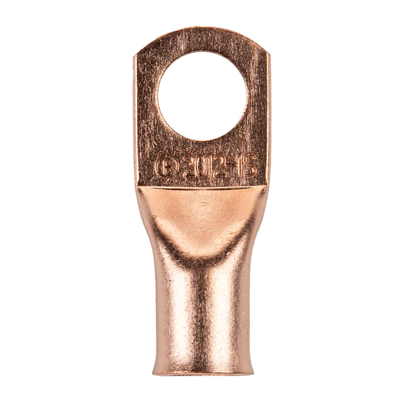 Install Bay CUR2012 Copper Uninsulated Ring Terminal 2/0 Gauge 1/2" 5/PK