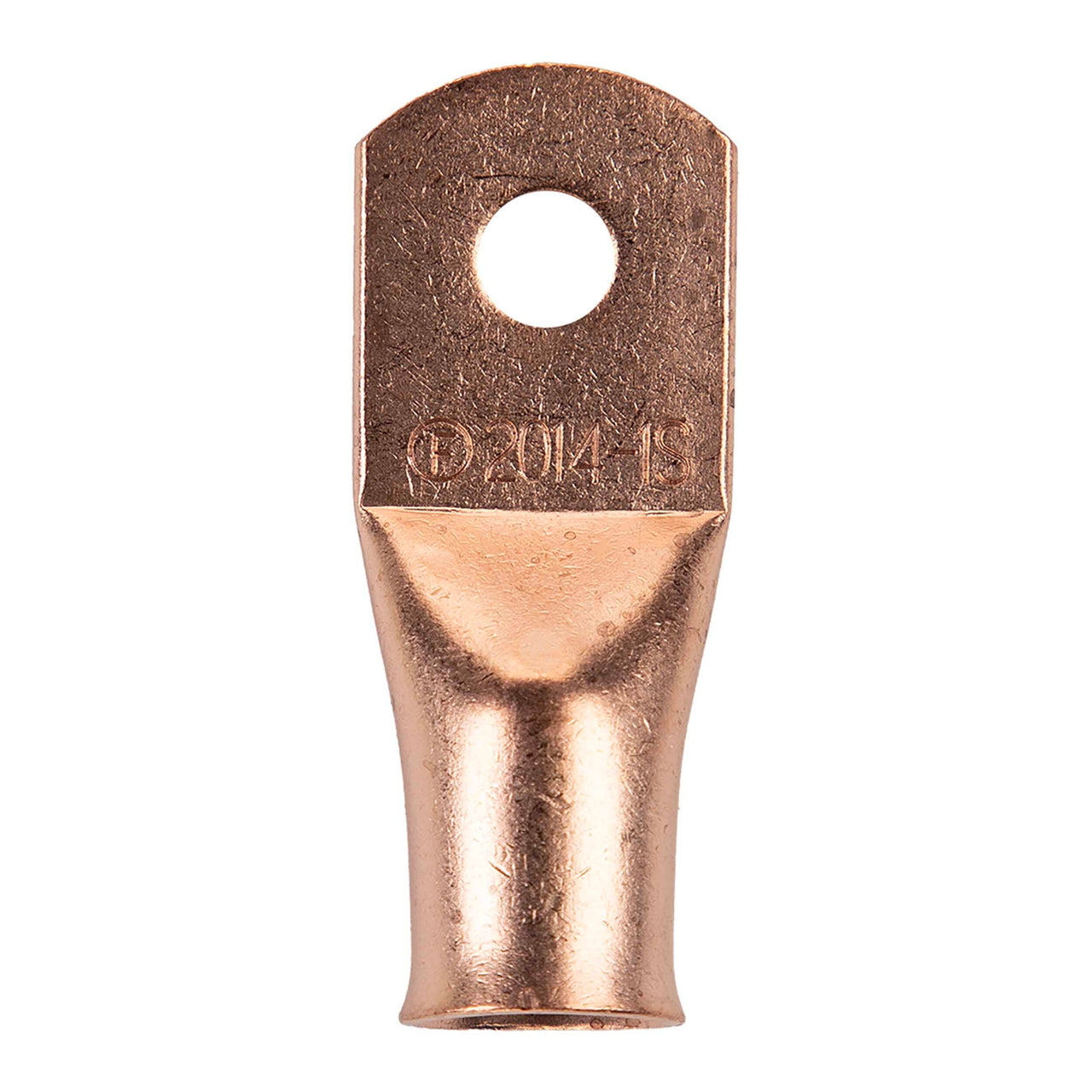 Install Bay CUR2014 Copper Uninsulated Ring Terminal 2/0 Gauge 1/4" 5/PK