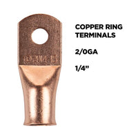 Thumbnail for Install Bay CUR2014 Copper Uninsulated Ring Terminal 2/0 Gauge 1/4