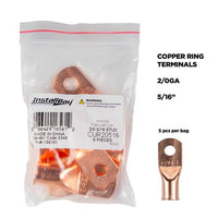 Thumbnail for Install Bay CUR20516 Copper Uninsulated Ring Terminal 2/0 Gauge 5/16