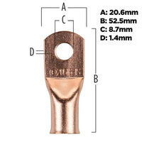 Thumbnail for Install Bay CUR20516 Copper Uninsulated Ring Terminal 2/0 Gauge 5/16