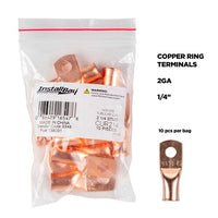 Thumbnail for Install Bay CUR214 Copper Uninsulated Ring Terminal 2 Gauge 1/4
