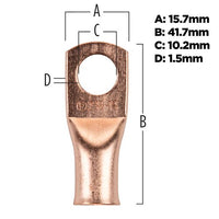 Thumbnail for Install Bay CUR238 Copper Uninsulated Ring Terminal 2 Gauge 3/8