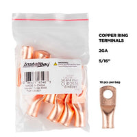 Thumbnail for Install Bay CUR2516 Copper Uninsulated Ring Terminal 2 Gauge 5/16 Inch 10 Pack