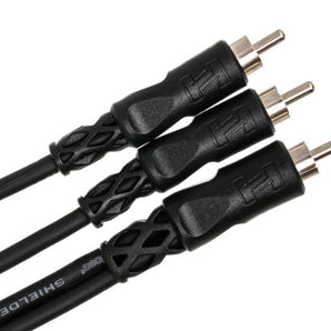 Hosa CYA-103 Y Cable - RCA Male to Dual RCA Male - 3 foot