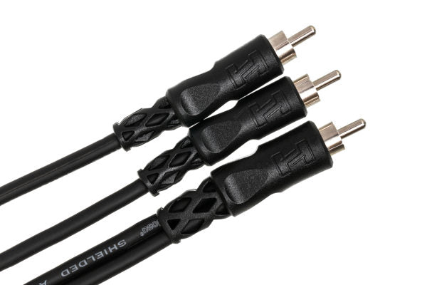 Hosa CYA-103 Y Cable - RCA Male to Dual RCA Male - 3 foot