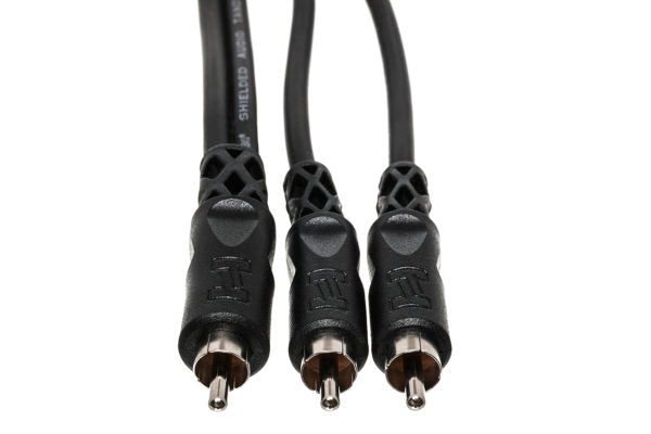 Hosa CYA-103 Y Cable - RCA Male to Dual RCA Male - 3 foot