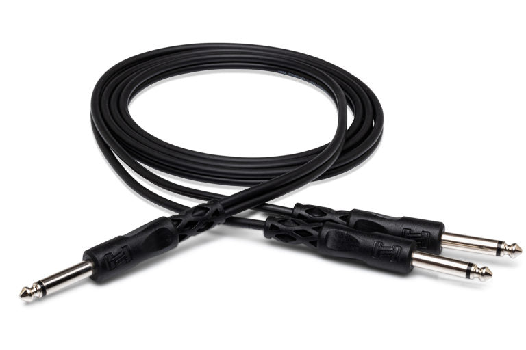 Hosa CYP-103 Y Cable - 1/4-inch TS Male to Dual 1/4-inch TS Male - 3 foot