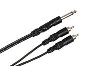 Thumbnail for Hosa CYR-103 Y Cable - 1/4-inch TS Male to Dual RCA Male - 9 foot