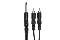 Thumbnail for Hosa CYR-103 Y Cable - 1/4-inch TS Male to Dual RCA Male - 9 foot