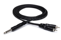 Thumbnail for Hosa CYR-103 Y Cable - 1/4-inch TS Male to Dual RCA Male - 9 foot