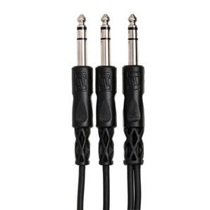 Hosa CYS-105 Y Cable - 1/4-inch TRS Male to Dual 1/4-inch TRS Male - 5 foot