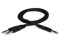 Thumbnail for Hosa CYS-105 Y Cable - 1/4-inch TRS Male to Dual 1/4-inch TRS Male - 5 foot