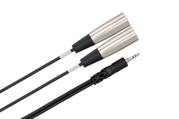 Hosa CYX-402M Stereo Breakout Cable - 3.5mm TRS Male to Dual XLR3 Male - 6.5 foot