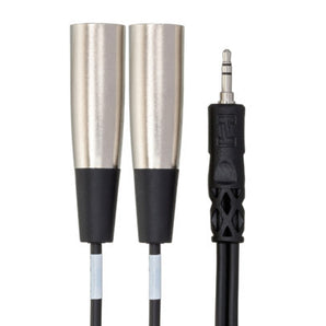 Hosa CYX-402M Stereo Breakout Cable - 3.5mm TRS Male to Dual XLR3 Male - 6.5 foot