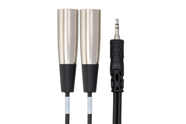 Hosa CYX-402M Stereo Breakout Cable - 3.5mm TRS Male to Dual XLR3 Male - 6.5 foot