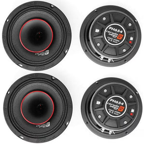 2 Pair Cerwin Vega PH654 600W 6.5" PRO Series Full Range Coaxial 4-ohm Speakers