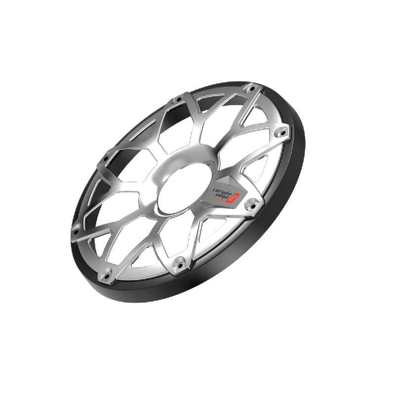 Cerwin Vega SM10FGB RPM Stroker 10" Flush Mount Speaker Grill, Pair (Brushed Aluminum/Black)