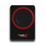 Cerwin Vega VPAS10 slim powered enclosure featuring a 10-inch subwoofer for mobile audio systems.