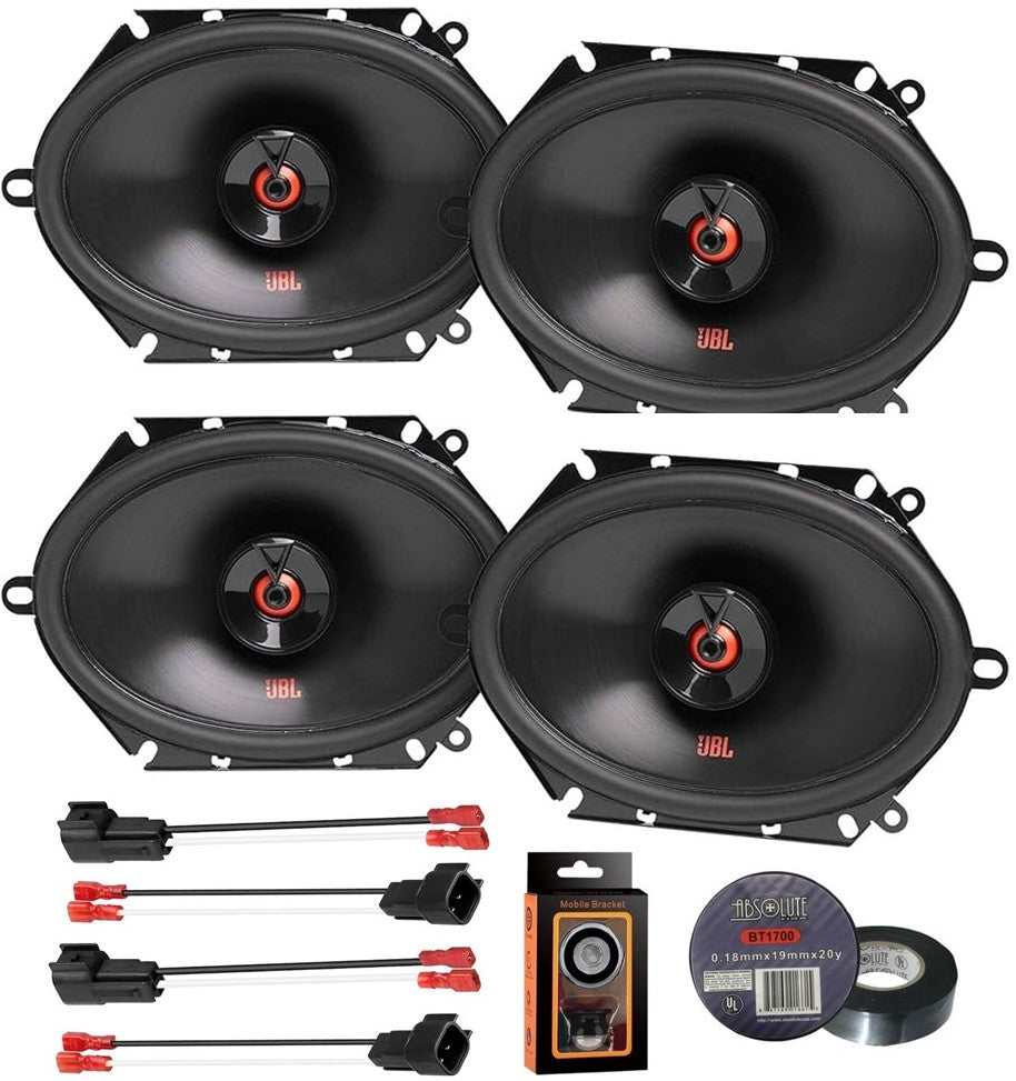 2 Pair JBL Club8622F 6x8" 360W Front & Rear Speakers + Harness Fit 2005-07 Ford F250/350/450/550