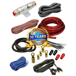 Complete 4 Channels 2000W 4 Gauge Amplifier Installation Wiring Kit Amp PK1 Red