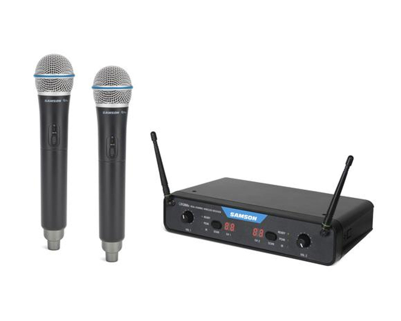 Samson SWC288XHQ8-K Handheld Dual-Channel Rackmount Wireless Microphone System