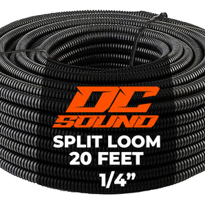 DC Sound 1/4" 5mm 20 Feet Split Wire Loom Cable Sleeves Conduit Protective Tubing