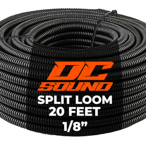 DC Sound 1/8" 2.5mm 20 Feet Split Wire Loom Cable Sleeves Conduit Protective Tubing