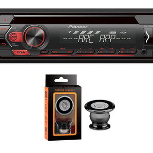 Pioneer DEH-S1200UB Single 1 DIN CD MP3 Player & magnetic phone holder