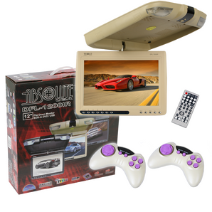 Absolute DFL1250IRC Cream 12.1" DVD Flip Down TFT LCD Monitor