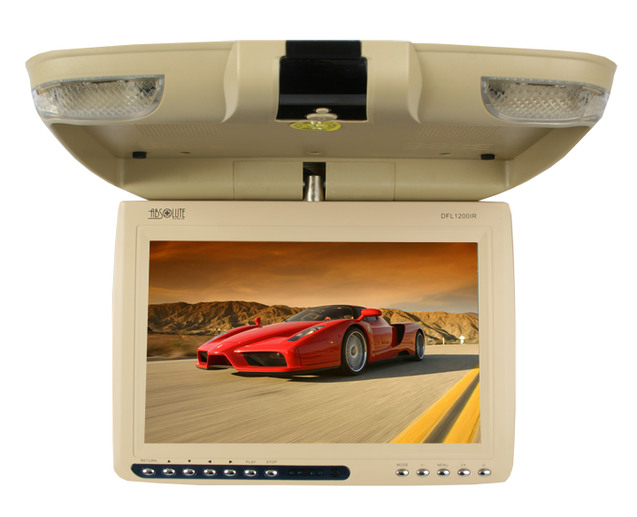 Absolute DFL1250IRC Cream 12.1" DVD Flip Down TFT LCD Monitor