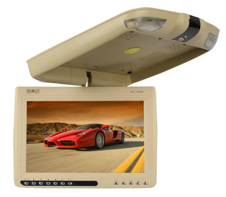 Absolute DFL1250IRC Cream 12.1" DVD Flip Down TFT LCD Monitor