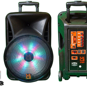 MR DJ DJ12BAT+ 12" Portable Bluetooth Speaker
