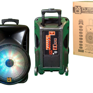 MR DJ DJ15BAT+ 15" Bluetooth Portable Speaker