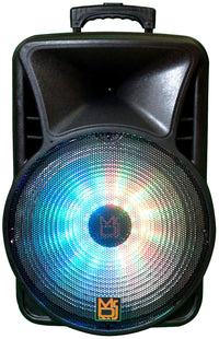 Thumbnail for 2 MR DJ DJ15-BTA 3000W Bluetooth PA DJ FM Radio Speaker Microphone, 2 Spk stands