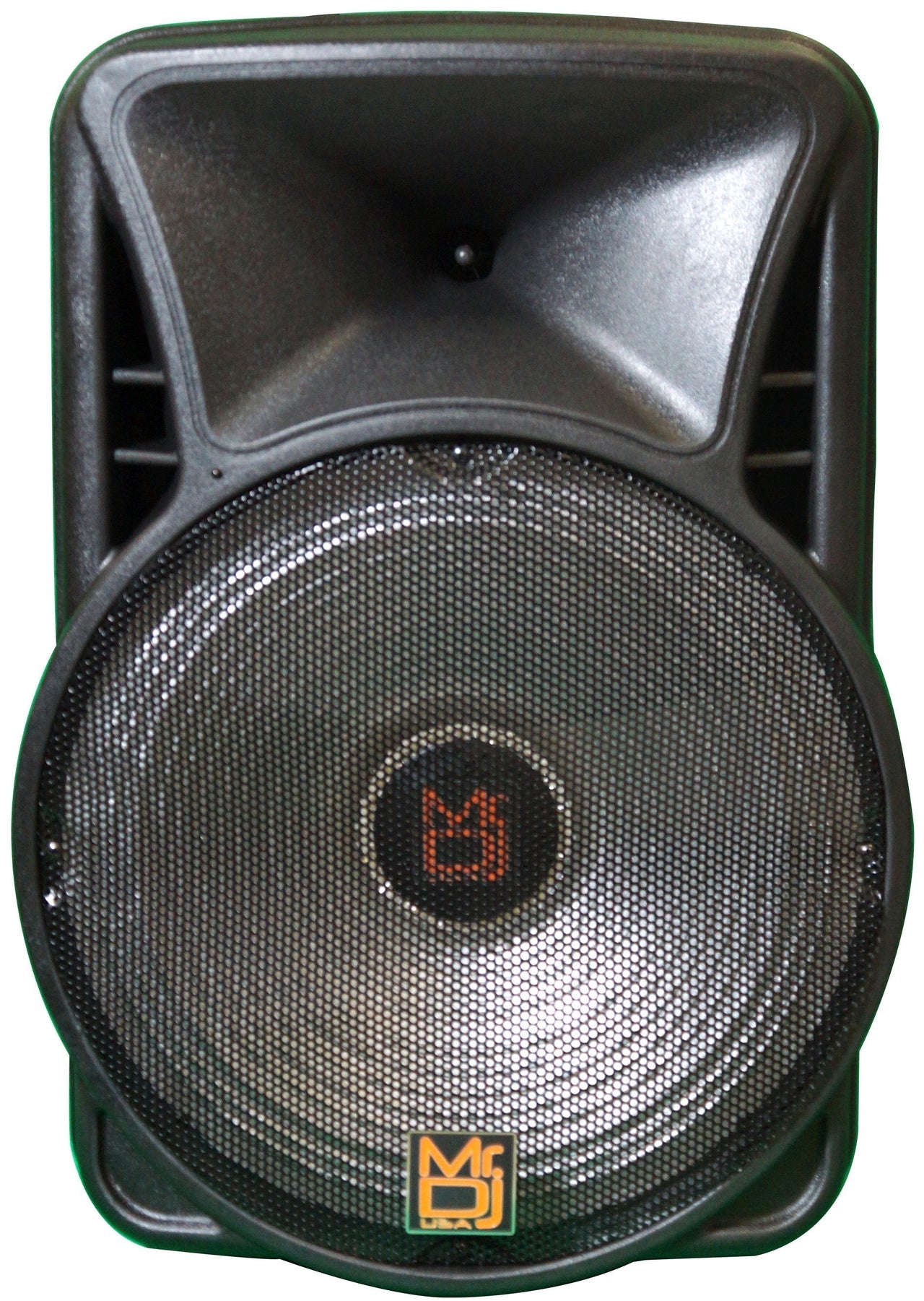 MR DJ DJ15BAT+ 15" Portable Bluetooth Speaker + Speaker Stand + 18-LED Slim Par Wash DJ Light