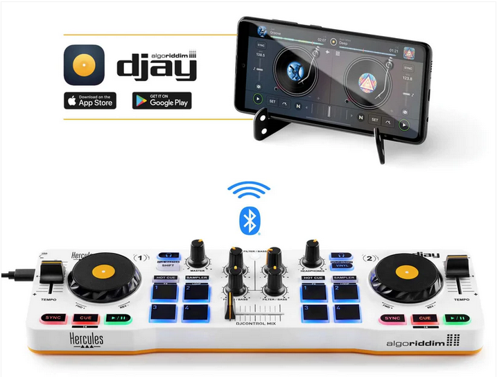 Hercules DJControl Mix Bluetooth Wireless Controller for Smartphones