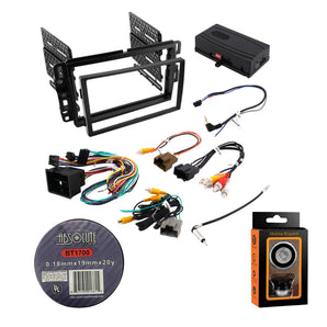 Crux DKGM-16W OnStar Radio Replacement Interface w/ SWC Retention, Video Switcher & Double Din Dash Kit for Select GM LAN-29 Bit SUVs & Trucks w/ Nav Radios & w/ Bose Amplified & Non-Amplified Systems