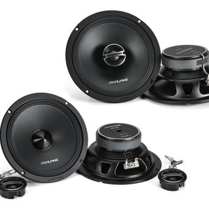 Alpine DM-65C-G 6.5" Component Speaker + DM-65-G 6.5" Coaxial Speakers Bundle