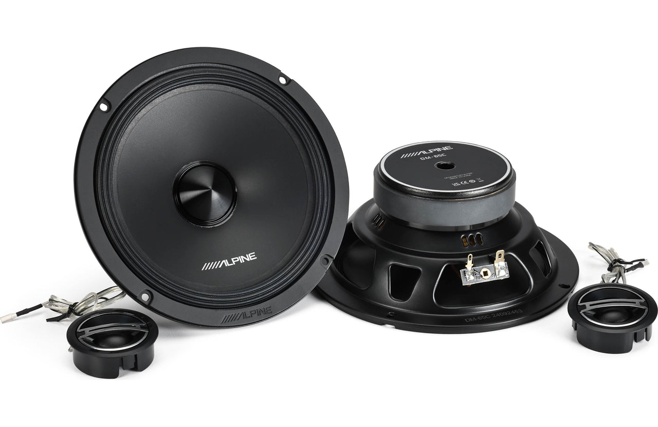 Alpine DM-65-G DM-65C-G 6.5" Component Speaker Set + DM-65-G 6-1/2" 400W  Coaxial Speakers Bundle