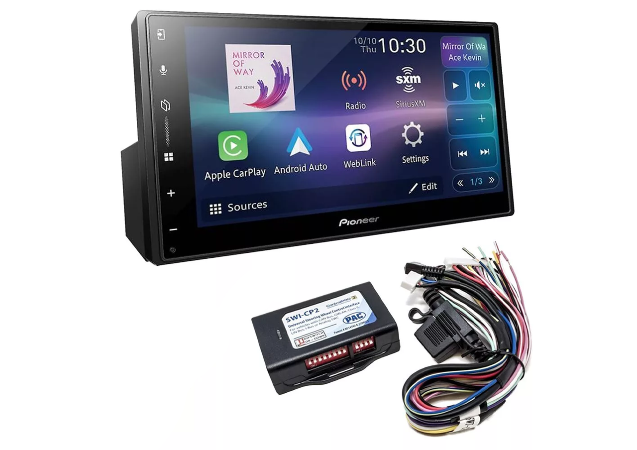 Pioneer DMH-W3000NEX 6.8" Indash Digital Media Receiver Apple CarPlay Android Auto + Steering Wheel Control + Bypass