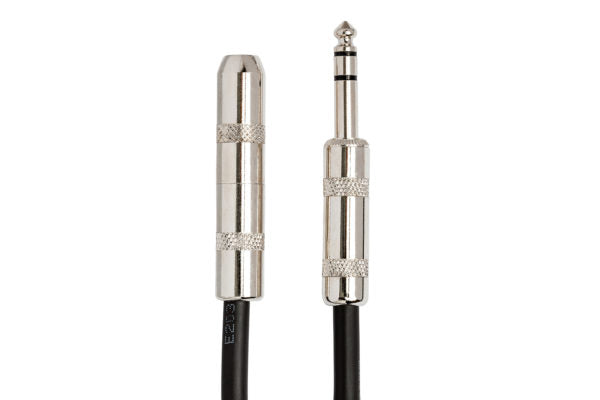 Hosa DOC-106 1/4" Male TRS to 1/4" Female TS Insert Adapter Cable