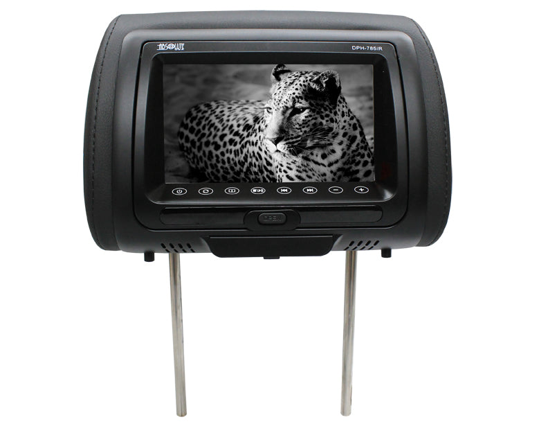 Absolute DPH-785IRC 7.5" Cream Headrest TFT/LCD Monitor DVD/USB/SD