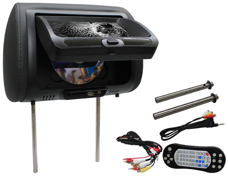 Absolute DPH-785IRC 7.5" Cream Headrest TFT/LCD Monitor DVD/USB/SD