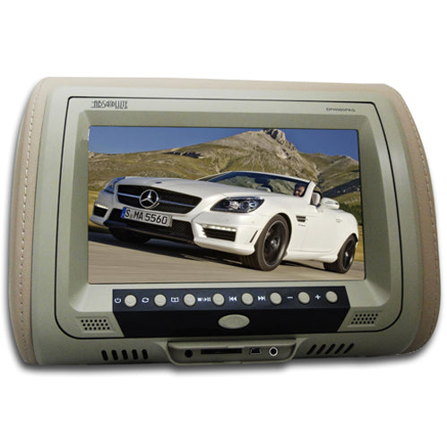 Absolute DPH-980PKGC 9.5" Pair Cream Headrest TFT/LCD Monitor DVD/USB/SD Package